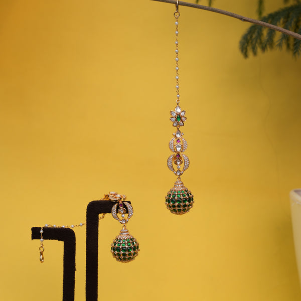 Kundan EarRings with Mati 111196