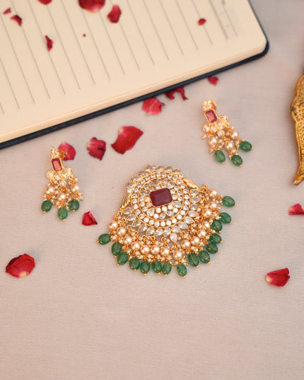 Polki Pendent Set 111243