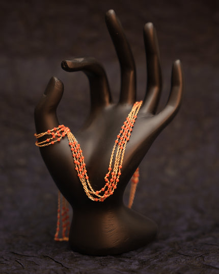 92.5 Silver Coral Beads NeckSets 111327