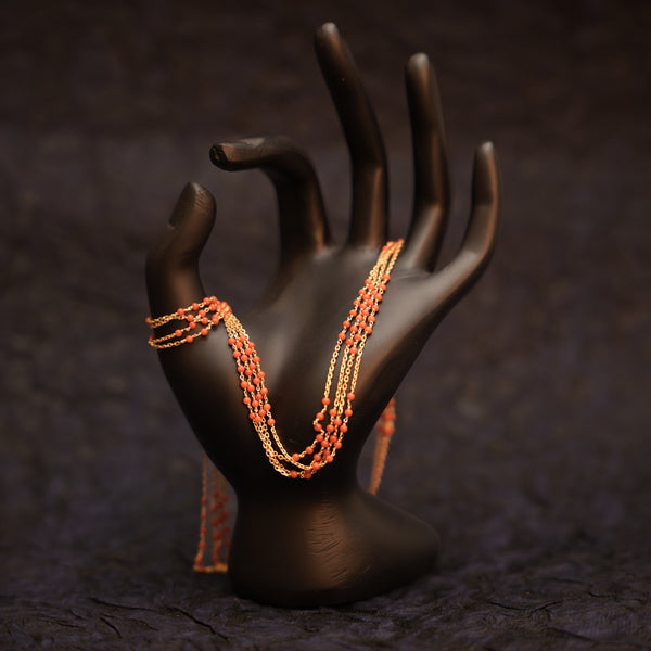 92.5 Silver Coral Beads NeckSets 111327