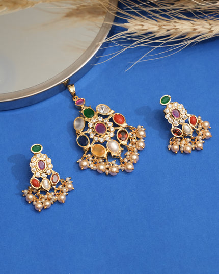 Navarathna Pendent Set 111512