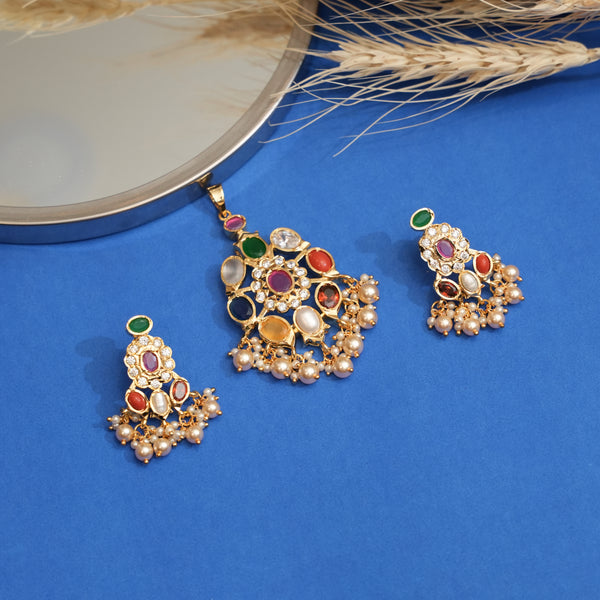 Navarathna Pendent Set 111512