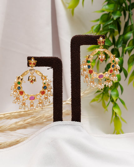 Polki Stone Earrings 111513