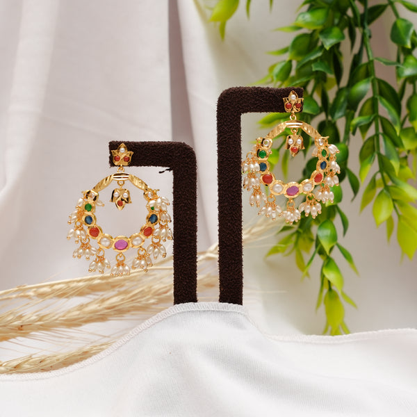 Polki Stone Earrings 111513