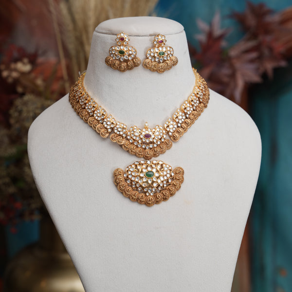 Kundan Kasu Neckset 111544