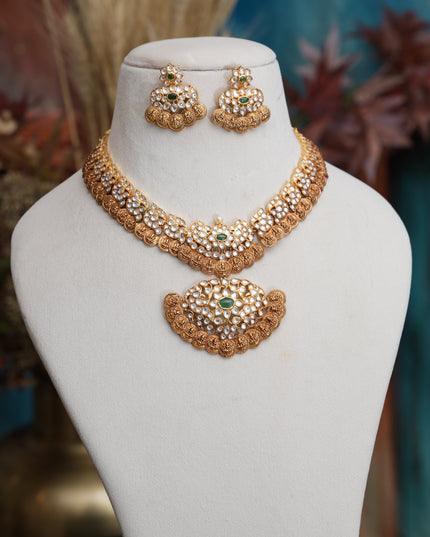 Kundan Kasu Neckset 111544