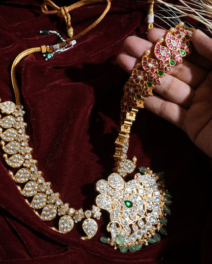2 in 1 Kundan Neck Set 111669