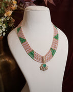 green and light pink