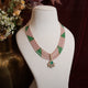 green and light pink