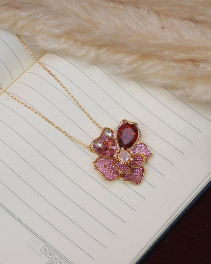 CZ Floral Neck chain 111736