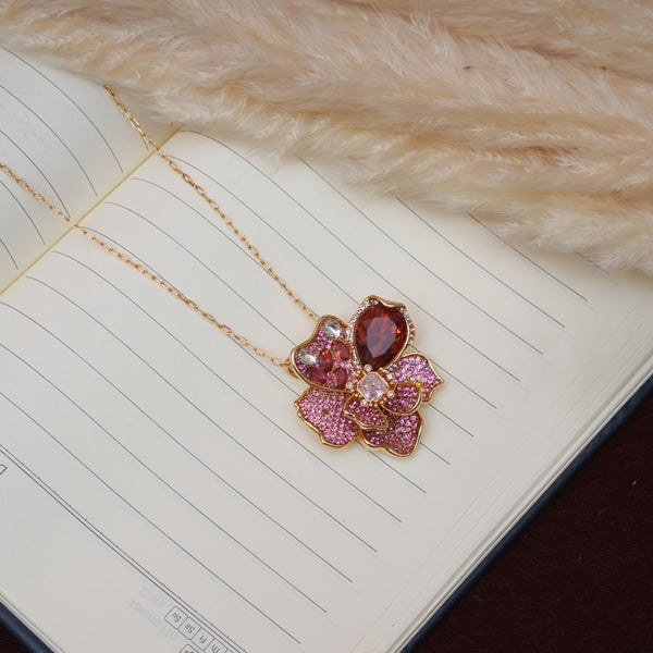 CZ Floral Neck chain 111736