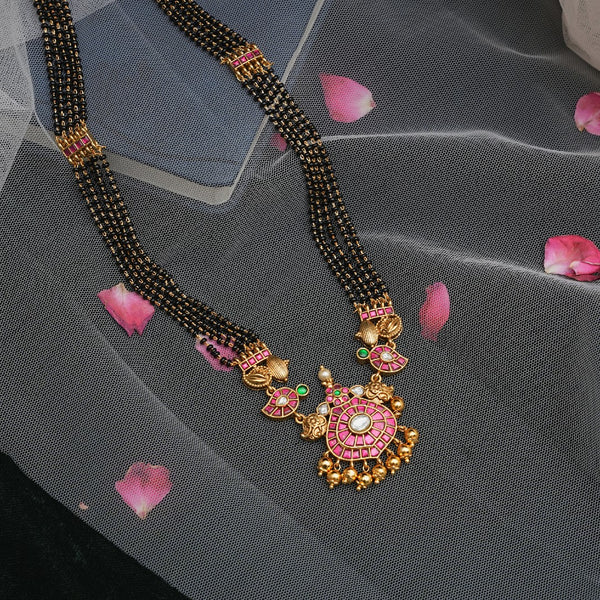 Kundan Black Beads 111847