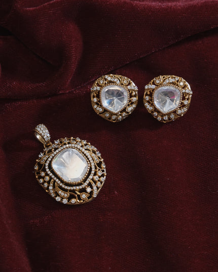 Moissanite Pendant Set 111869