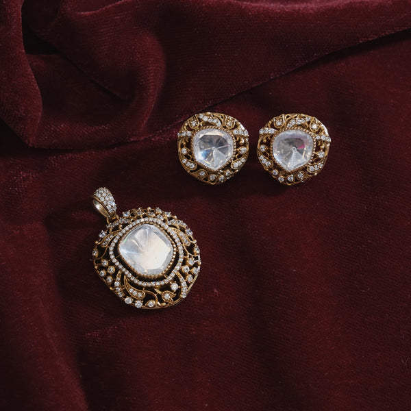 Moissanite Pendant Set 111869