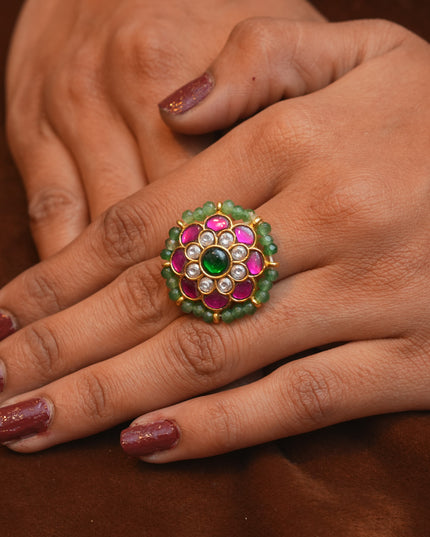 Kundan Finger Ring  112403
