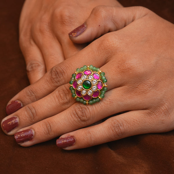 Kundan Finger Ring  112403