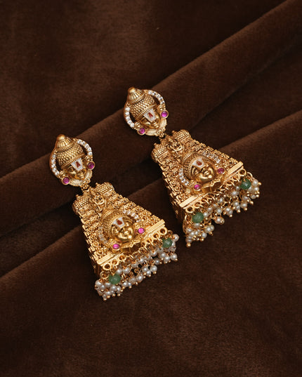 Ear rings with Lord Venkateswara 112543