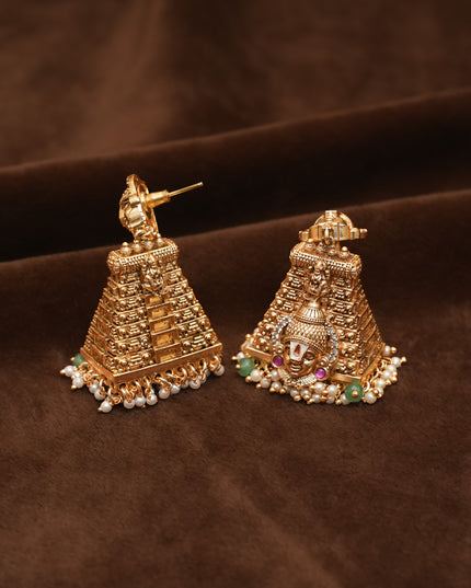 Ear rings with Lord Venkateswara 112543