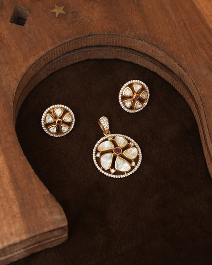 Moissanite Pendent set  112549