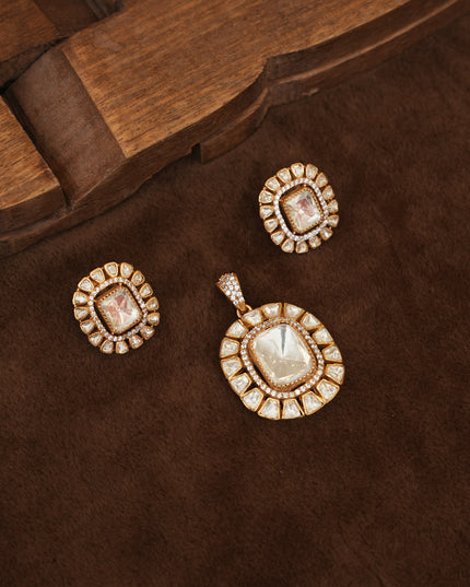 Moissanite Pendent set  112551