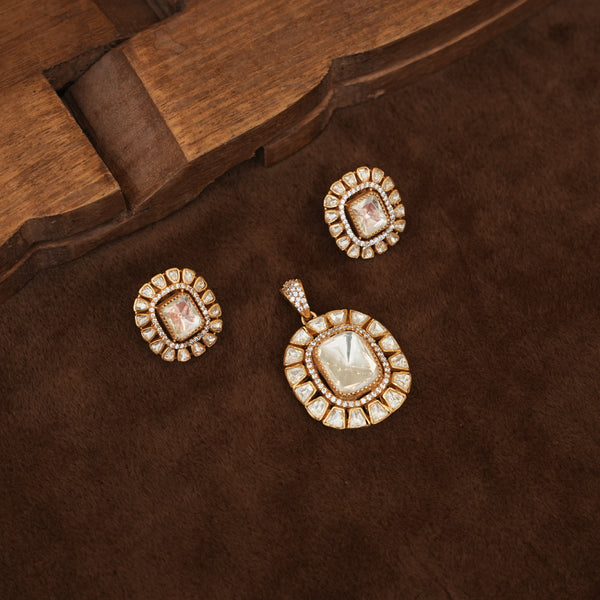 Moissanite Pendent set  112551