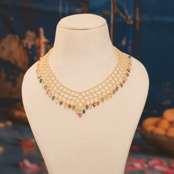 Jali set with colourful beads 112916