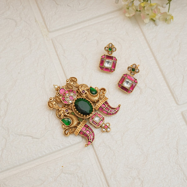 Kundan Pendent set 112950