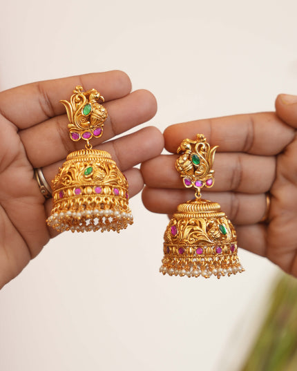Earrings with peacock style 113450