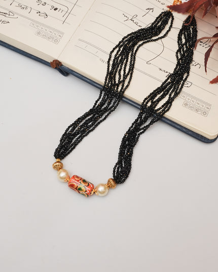 Black Beads Neck set 109850