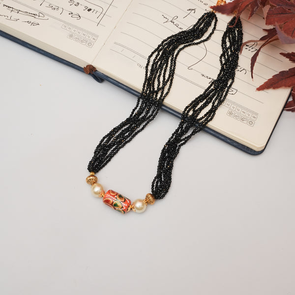 Black Beads Neck set 109850