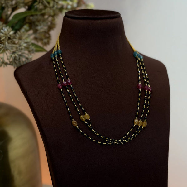 Black Beads Neck set 110345