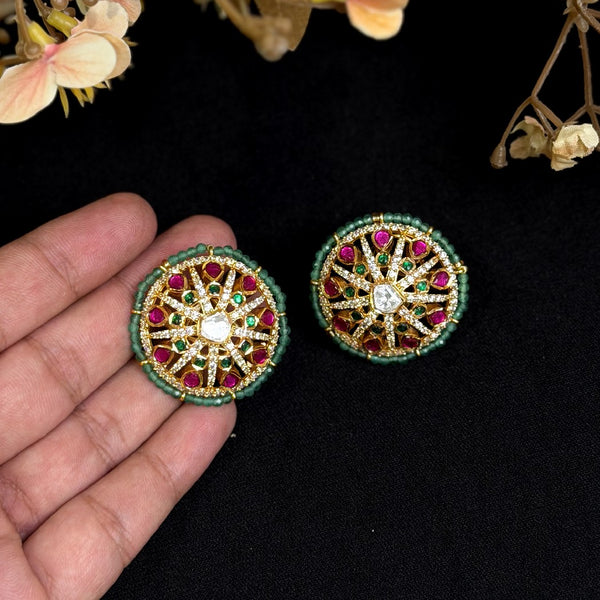 Kundan Big Studs 110716