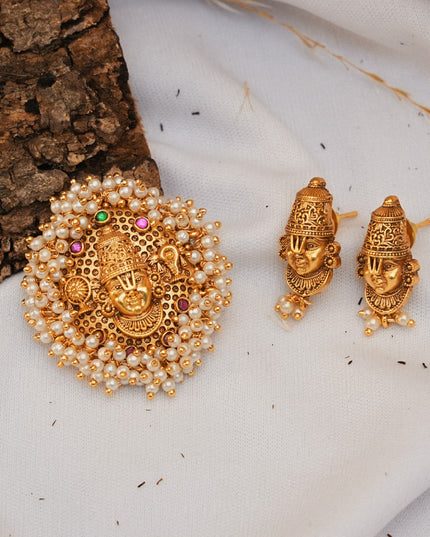 Pendent set with Lord Venkateswara swamy  113436