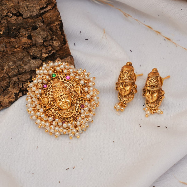 Pendent set with Lord Venkateswara swamy  113436