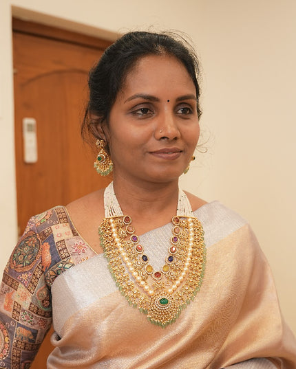 Moissanite Navaratna Neckset 112013