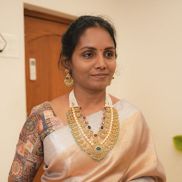 Moissanite Navaratna Neckset 112013