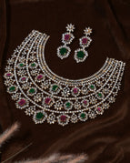 pink and dark green