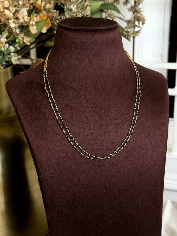 Black beads Neck Set(16incs)(ash) 110219